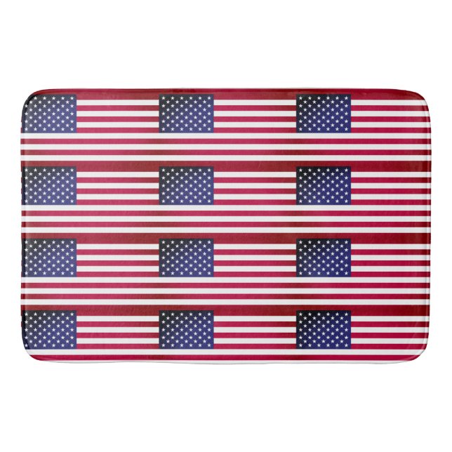Large bath mat with flag of USA (Front)