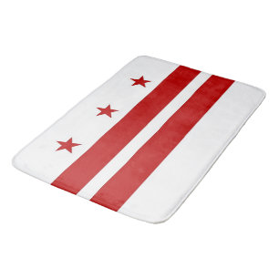 Large bath mat with flag of Washington DC, USA