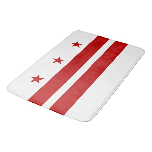 Large bath mat with flag of Washington DC, USA (Angled)