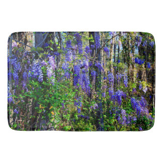 Large Bath Mat with Wisteria Print