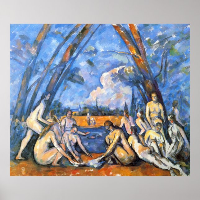 Large Bathers 2 by Paul Cezanne Poster (Front)