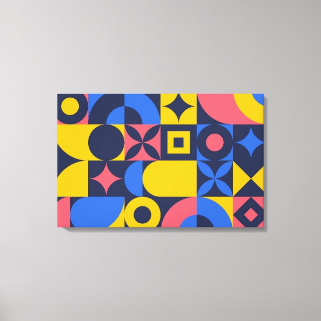 Large Bauhaus Art Canvas Print 12 -Size Adjustable (Front)