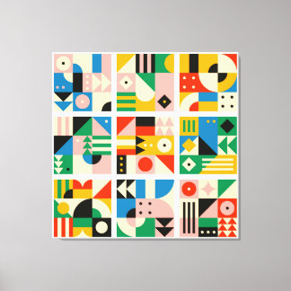 Large Bauhaus Art Canvas Print 15 -Size Adjustable