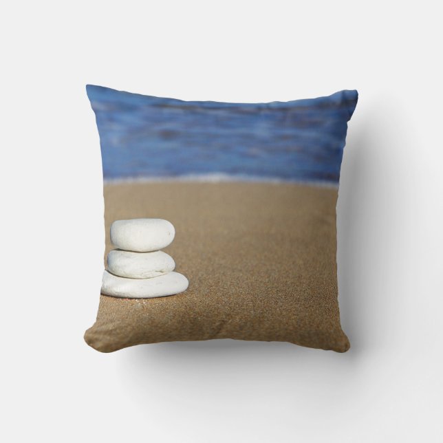Large Beach Themed Throw Pillow (Front)