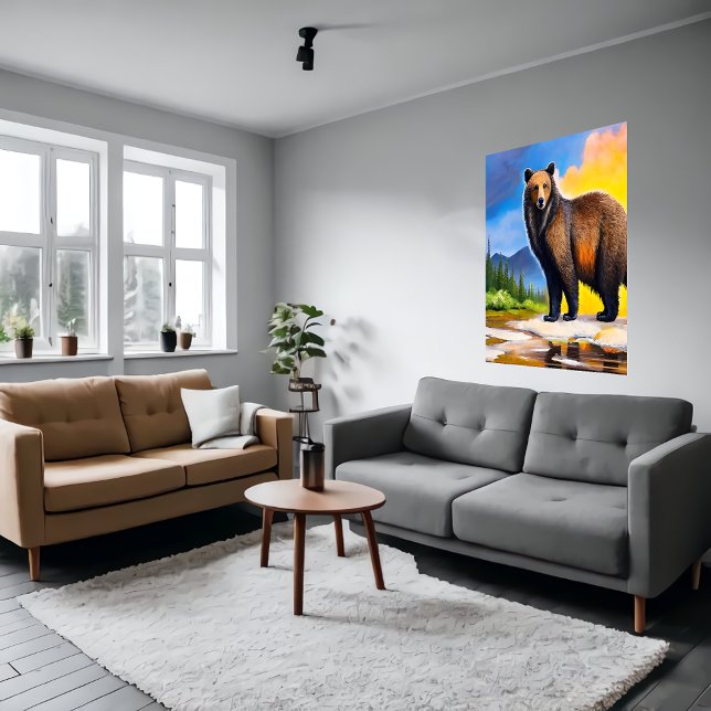 Large bear in the forest | AI Art Poster (Creator Uploaded)