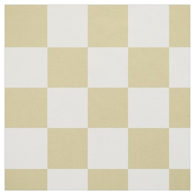 Large, Beige Checkers Pattern Fabric (Swatch)