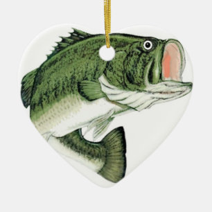 Large Big Mouth Bass Ceramic Tree Decoration