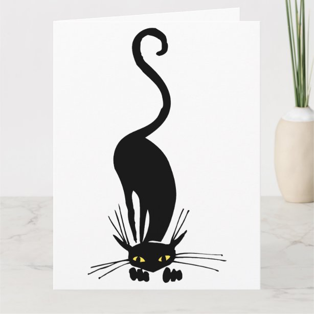 Black Cat Birthday Cards | Zazzle UK