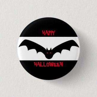 LARGE BLACK BAT ROUND SMALL BUTTON