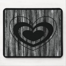 Large Black Heart with Grey and Black Background