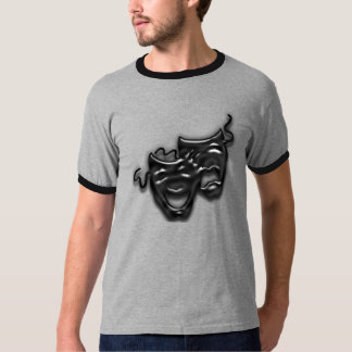 Large Black Masks Ringer T-shirt