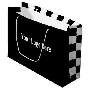 Large Black & White Giftbag Large Gift Bag