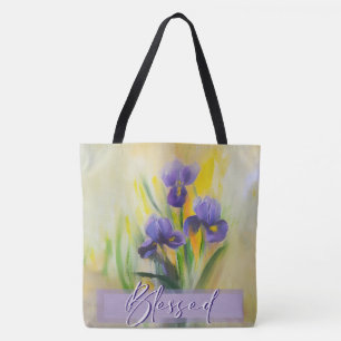 Large Blessed Iris tote