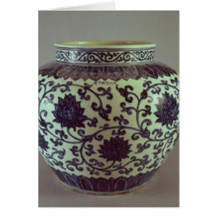 Large blue and white Ming vase