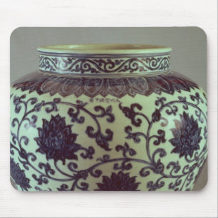 Large blue and white Ming vase Mouse Mat