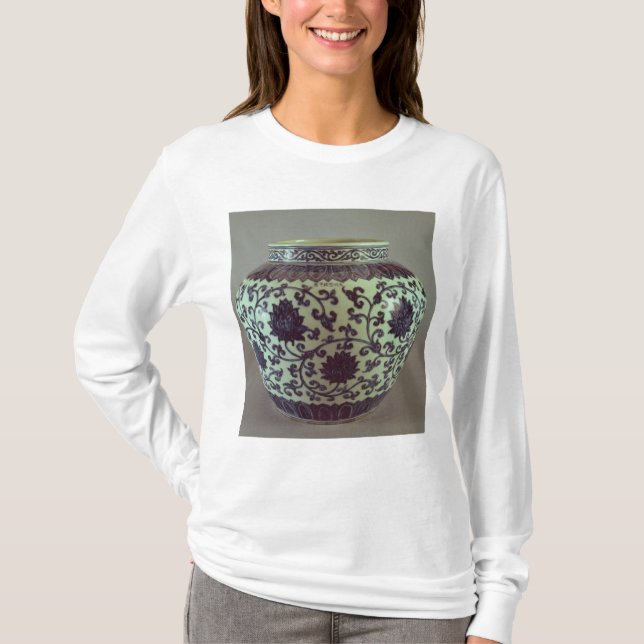 Large blue and white Ming vase T-Shirt (Front)