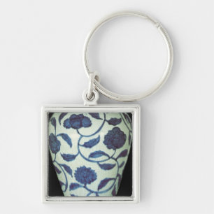 Large blue and white vase, Jaijing Period Key Ring