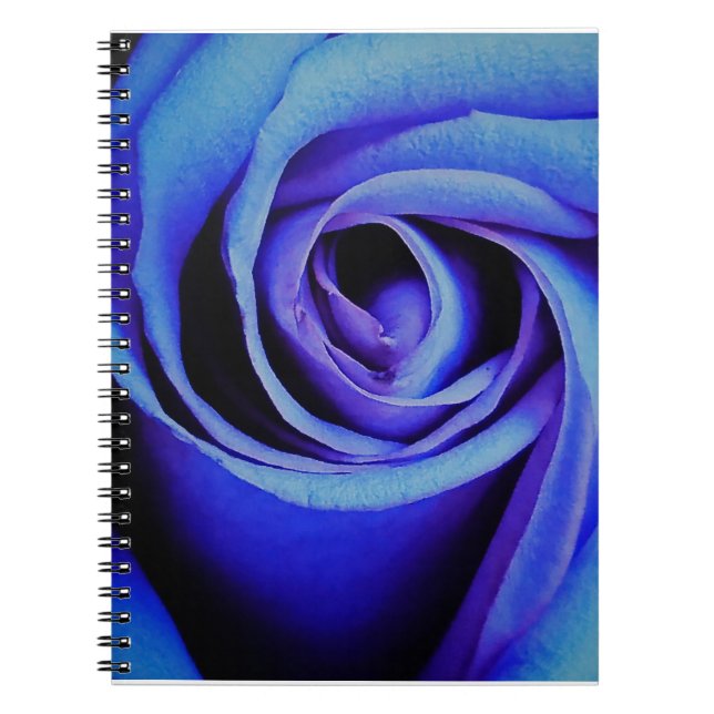 Large Blue Rose Notebook (Front)