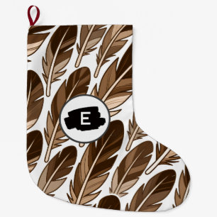 Large Boho Christmas Stocking – Custom Monogram