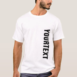 Large Bold Font Text or Name Template Mens White T-Shirt