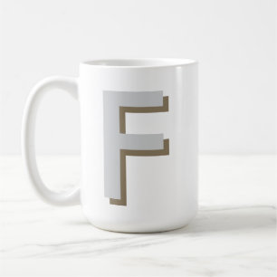 Large Bold Monogram Initial Coffee Mug