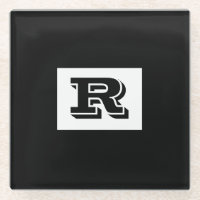 Large Bold Outlined Black Monogram, Black