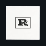 Large Bold Outlined Black Monogram, White Napkin<br><div class="desc">Personalise this cool large Bold Outlined Black Monogram on white background. Click “Customise” to change colours and type styles.</div>
