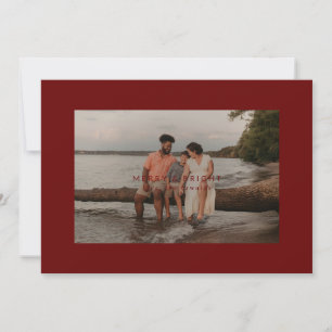 Large Border Photocard Merry & Bright Holiday Card