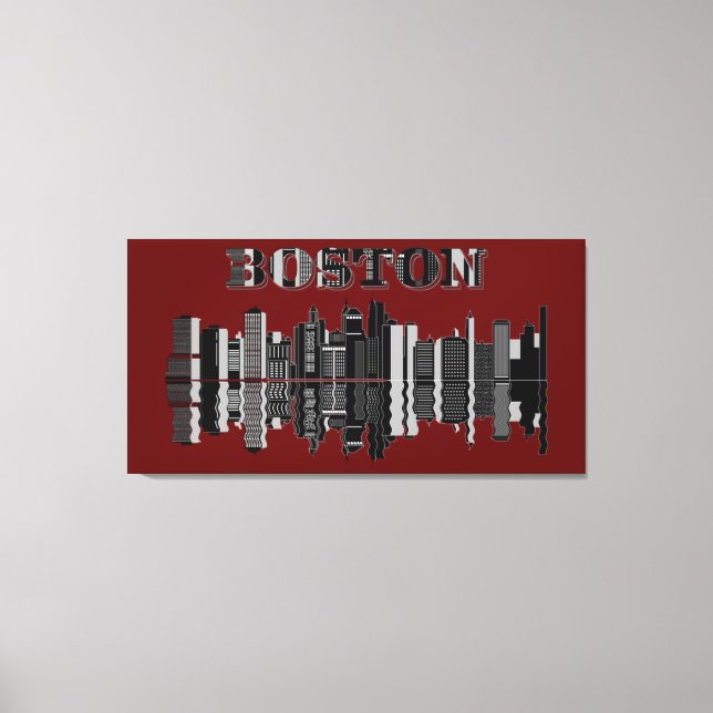 Large Boston Wall Art Canvas (Front)