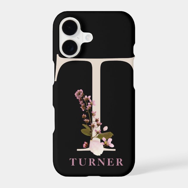 Large Botanical Monogram T Name Personalisation (Back)