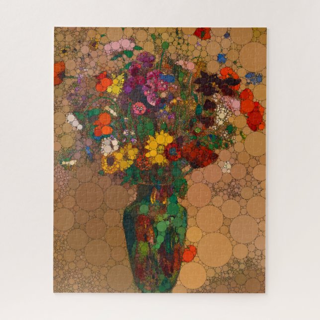 Large Bouquet of Wild Flowers - After Odilon Redon Jigsaw Puzzle (Vertical)