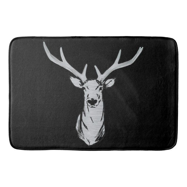 Large Buck Deer Hunting Bath Mat (Front)