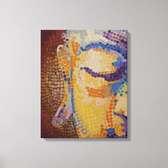 Large Buddha Face Canvas Print (Front)