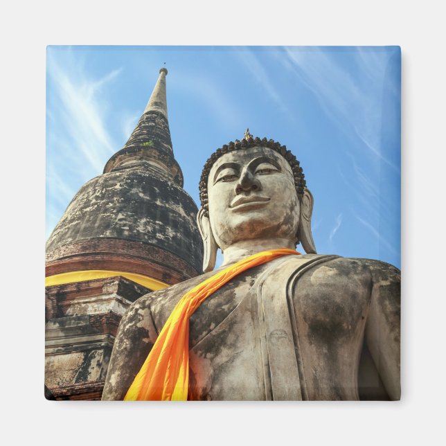 Large Buddha in Ayutthaya, Thailand Magnet (Front)