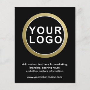 Large Business Logo Promotional Black Flyer