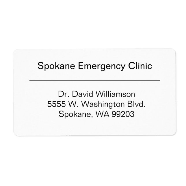 Large Business Shipping Label (Front)