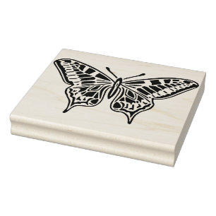 Large Butterfly Rubber Stamp 