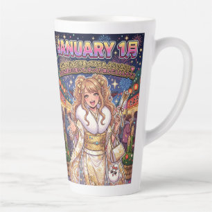 Large-capacity cafe latte mug that makes home cafe