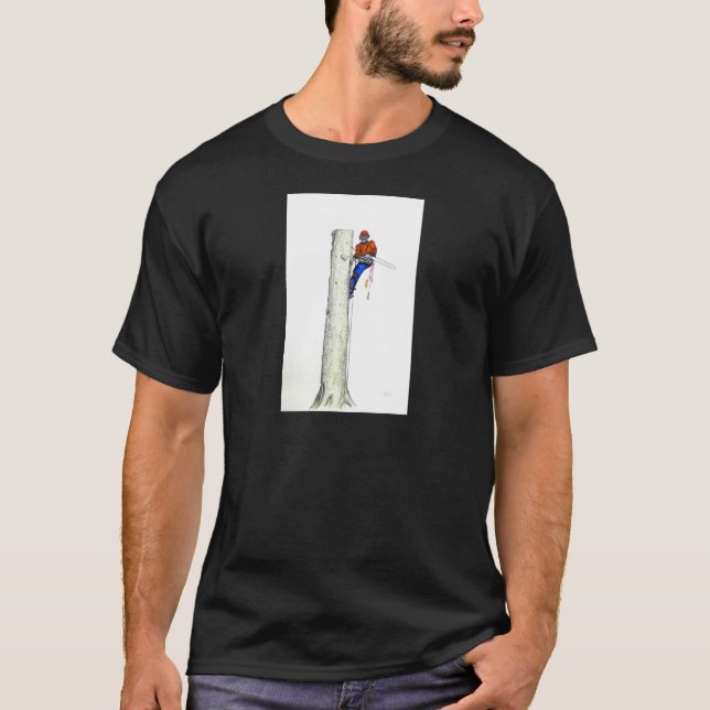 Large chainsaw needed.Arborist Tree surgeon T-Shirt (Front)