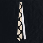 Large Champagne Polka Dots on Black Tie<br><div class="desc">This striking tie features a pattern of large champagne polka dots on a white background.   A necktie choice for the  bold and original!</div>