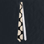 Large Champagne Polka Dots on Black Tie<br><div class="desc">This striking tie features a pattern of large champagne polka dots on a white background.   A necktie choice for the  bold and original!</div>