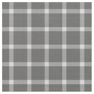 large charcoal, gray, & white buffalo check plaid fabric