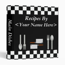 Large Chequerboard Personalised Recipe Binder