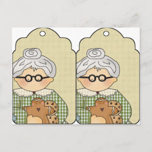 Large Christmas Cookie Tags Holiday Postcard