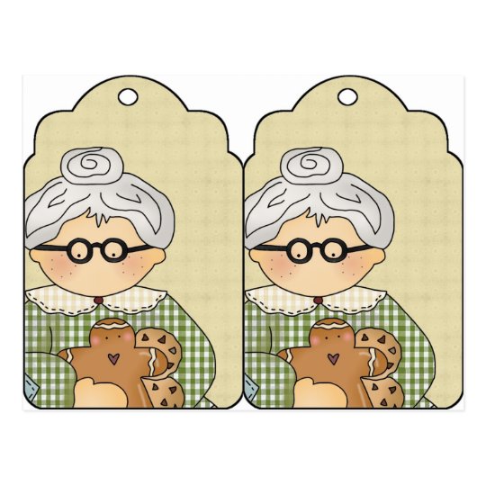 Large Christmas Cookie Tags Postcard