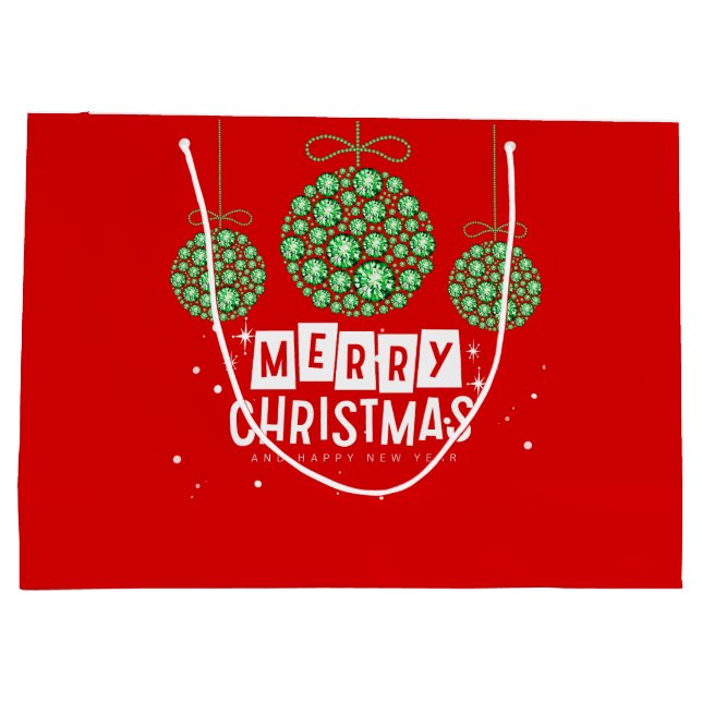 Large Christmas Ornament Gift Bag (Back)