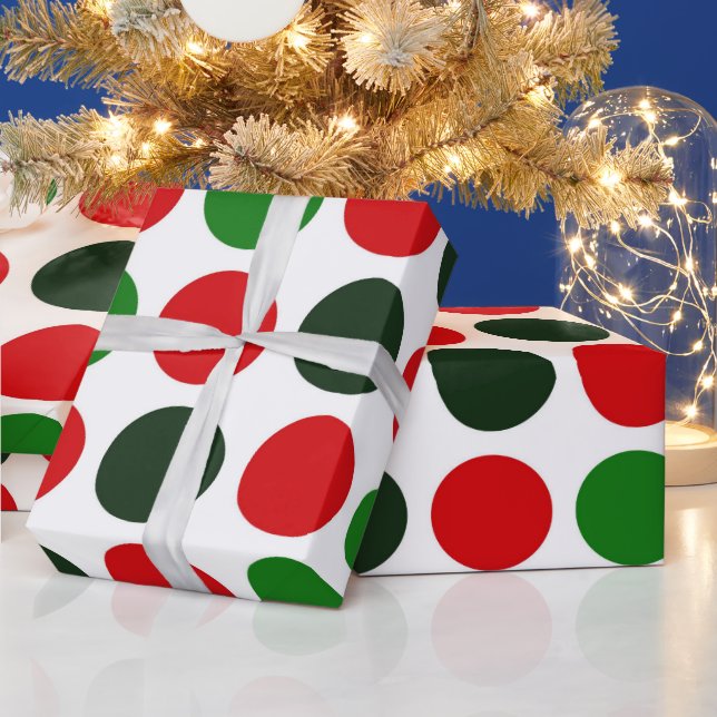 Large Christmas Polka dots wrapping paper (Holidays)