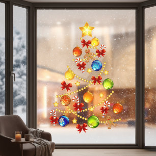 Large Christmas Tree Window Cling