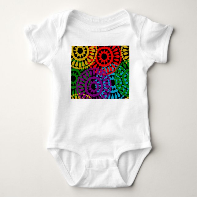 Large Circles  Baby Bodysuit (Front)