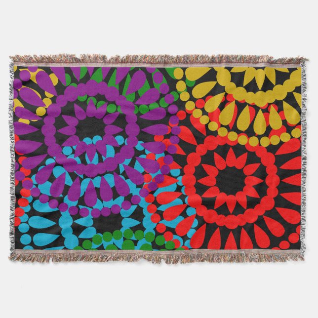 Large Circles  Throw Blanket (Front)